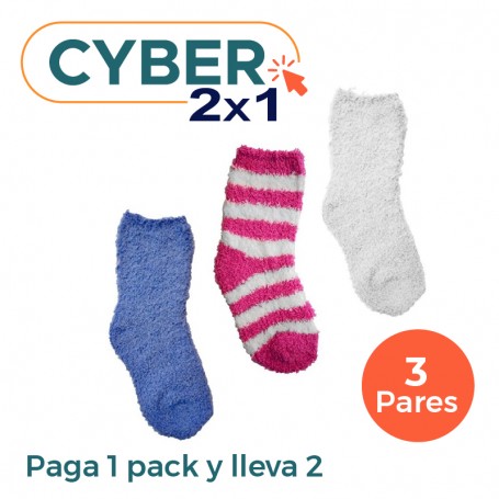 Calcetín Bebé Niña Diseño Linea Mike`s Pack 3